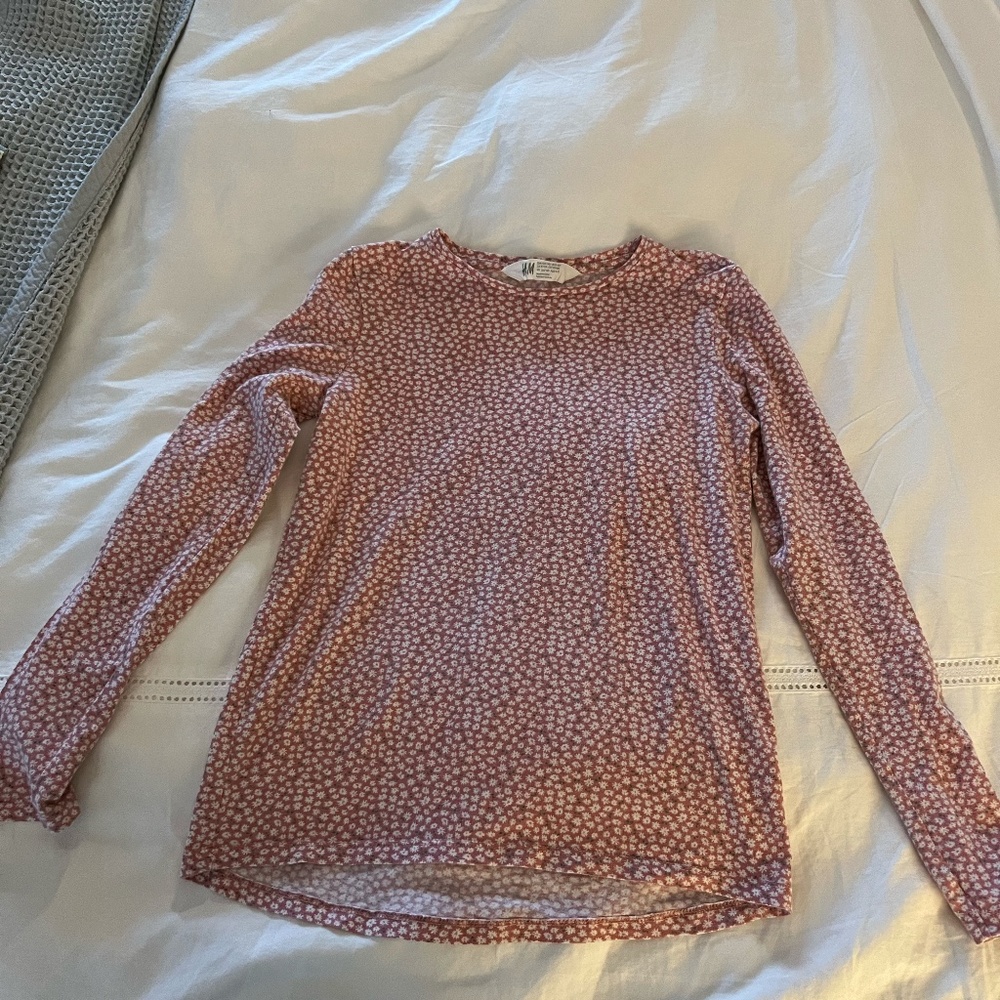 Floral print long sleeve shirt size 8-10y